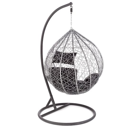 EGGY garden chair grey / black (3pcs=1pc)