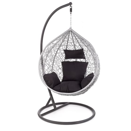 EGGY garden chair grey / black (3pcs=1pc)