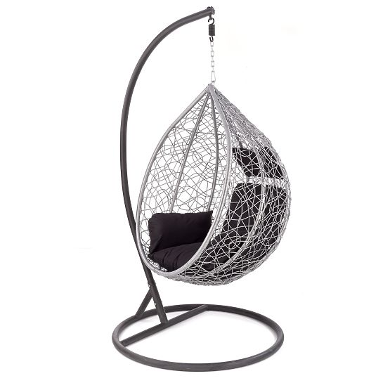 EGGY garden chair grey / black (3pcs=1pc)
