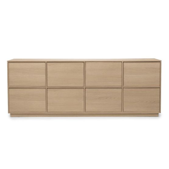 Eight-Door Japandi Sideboard in Lindberg Oak