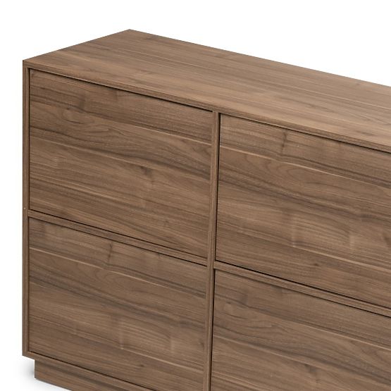 Eight-Door Japandi Sideboard in Royal Walnut