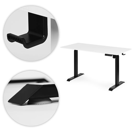 Electric Adjustable Desk 140x70 cm, Adjustable Height 76-121 cm ModernHome