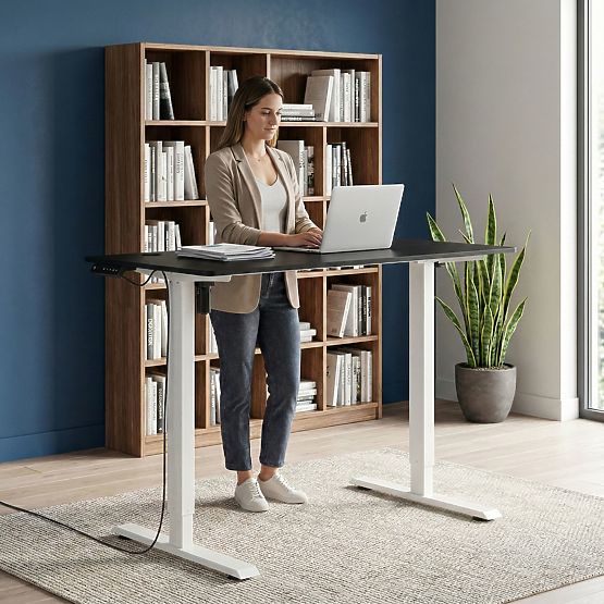 Electric Height Adjustable Desk 120x60 cm, Height 72-117 cm ModernHome