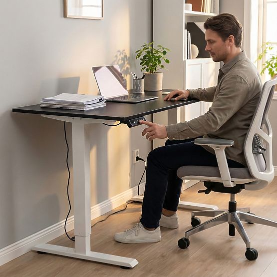 Electric Height Adjustable Desk 120x60 cm, Height 72-117 cm ModernHome