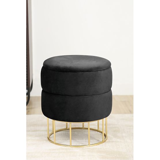 ELZA BLACK POUF