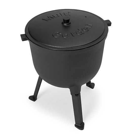 Enamelled Cast Iron Pot 10L Standing Hunting Pot Fire Pit Grill MultiGarden