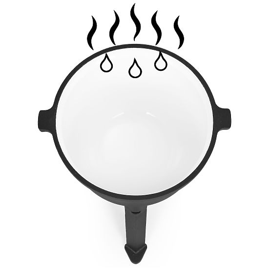 Enamelled Cast Iron Pot 10L Standing Hunting Pot Fire Pit Grill MultiGarden