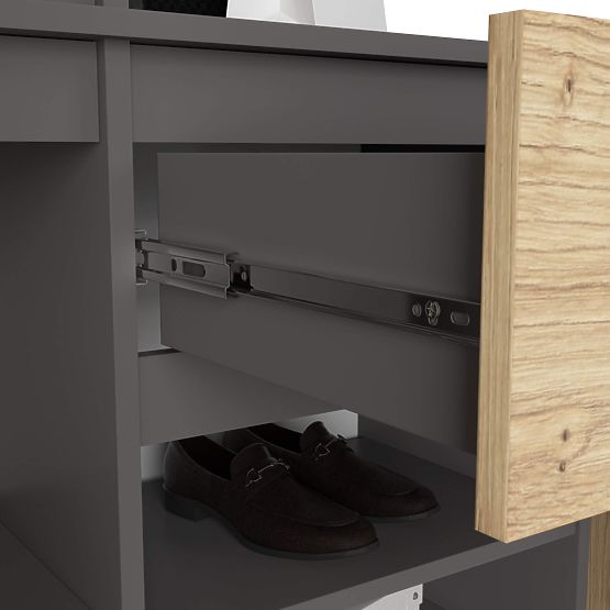 ENTRO HALLWAY SET GRAPHITE GRAY / ARTISAN OAK