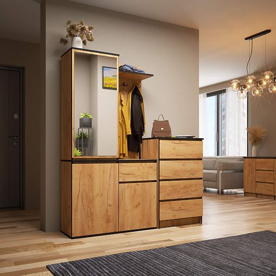 ENTRO PK CRAFT OAK HALLWAY SET