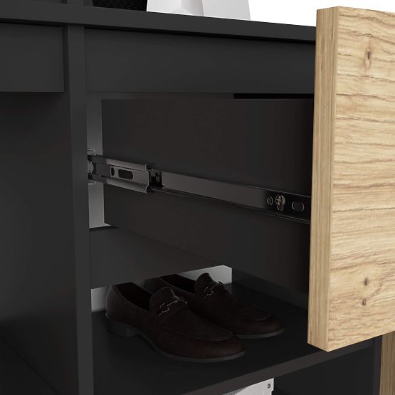 ENTRO PK HALLWAY SET BLACK / ARTISAN OAK