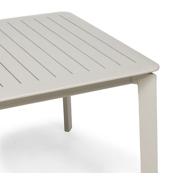 Extendable Garden Table Canelli 175-234 cm, Aluminum, Rectangular, Light Beige