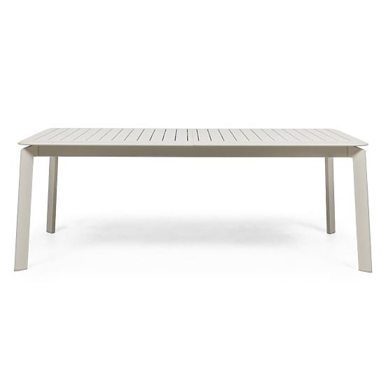 Extendable Garden Table Canelli 205-286 cm, Aluminum, Rectangular, Light Beige