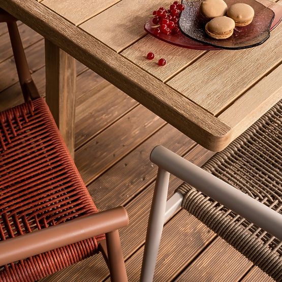 Extendable Garden Table Castello, 200-295 cm, Teak Look, Acacia Wood FSC