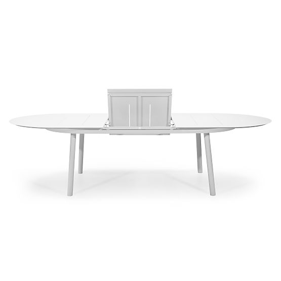 Extendable Garden Table Marinelli 230-300 cm, Aluminum, White
