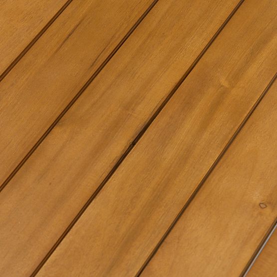 Extendable Garden Table Porticato 211-300 cm Acacia Wood FSC, Teak Look, Light Beige