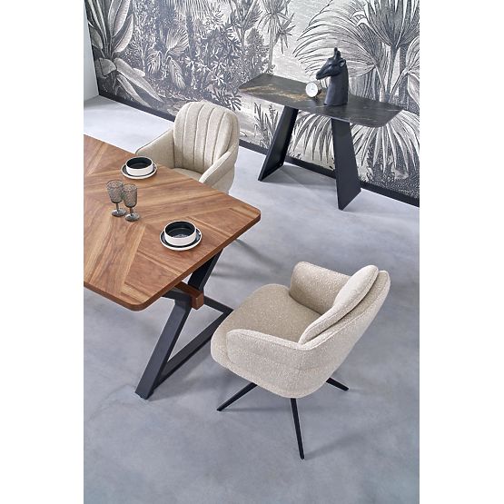 Extendable Table BARON, Walnut/Black (2p=1pc)