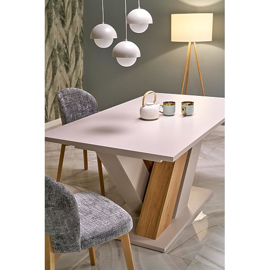 Extendable Table BRANDON 160-200/90 cm Cashmere/Cremona Oak (2p=1pc)