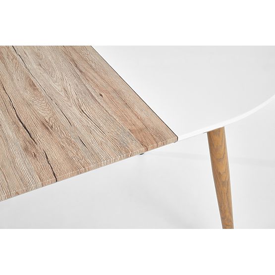 Extendable Table EDWARD White / San Remo Oak (2p=1pc)