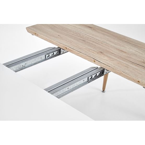 Extendable Table EDWARD White / San Remo Oak (2p=1pc)