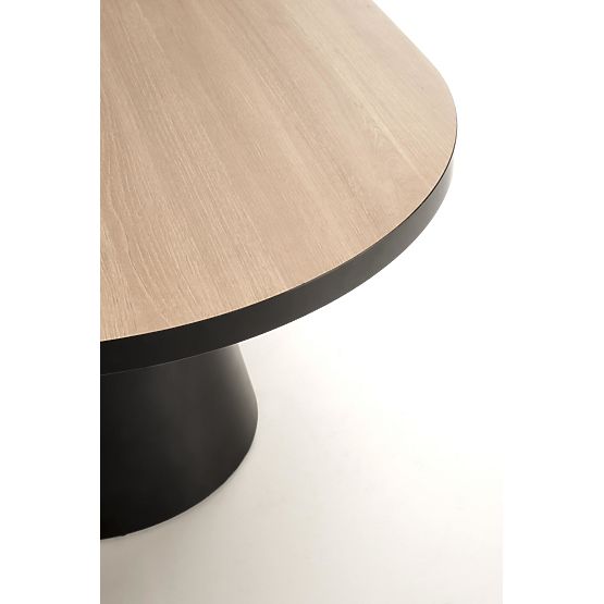 Extendable Table GIACOMO, Top - Natural, Leg - Black (2p=1pc)