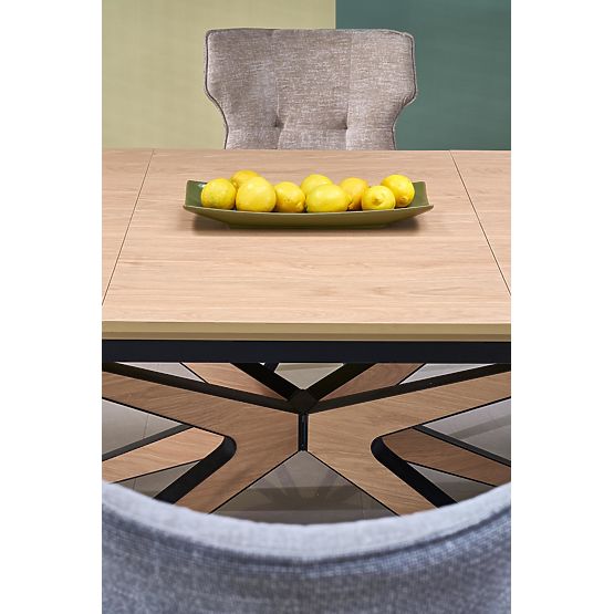 Extendable Table JAMES, Natural/Black (2p=1pc)