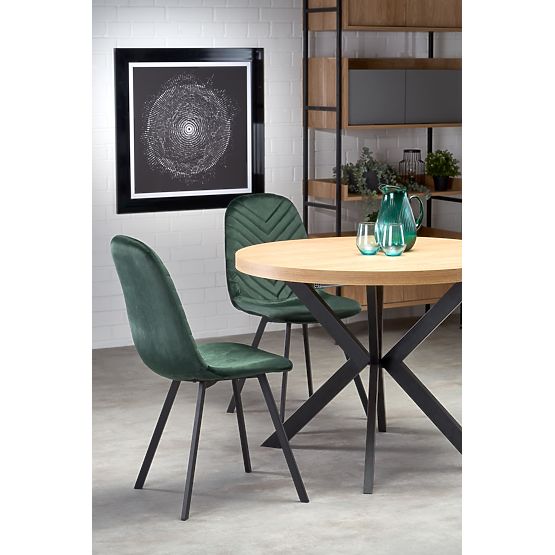 Extendable Table PERONI Golden Oak - Black