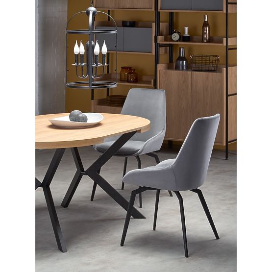Extendable Table PERONI Golden Oak - Black