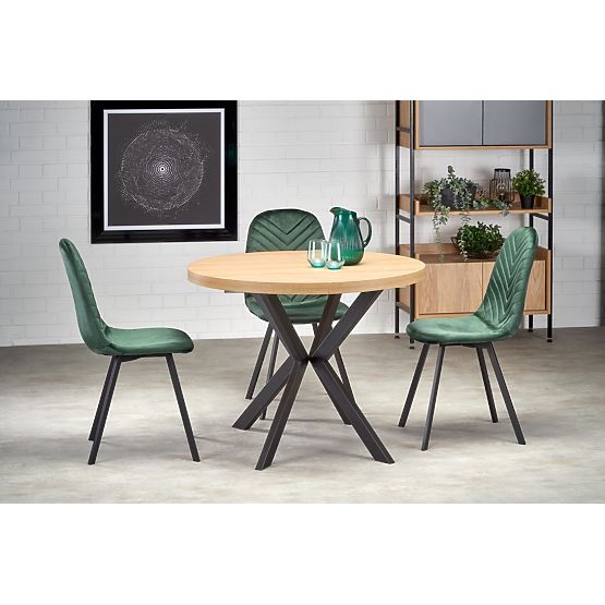 Extendable Table PERONI Golden Oak - Black