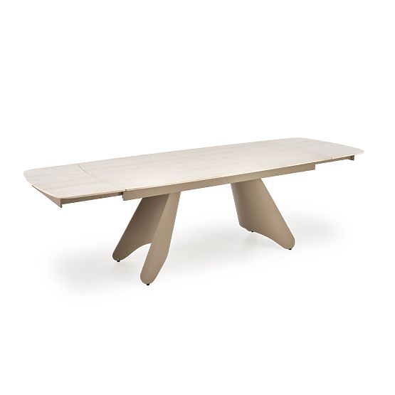 Extendable Table SALIX, Travertine / Cashmere (2p=1pc)