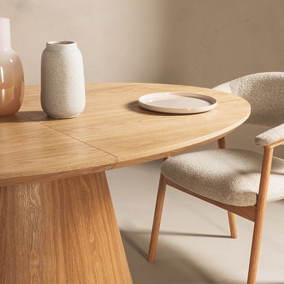 Extendable Table Solan 160-200 cm, Oval, Natural