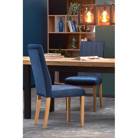 Extendable Table TIAGO 140-220/80 Top: Oak Craft, Legs: Black