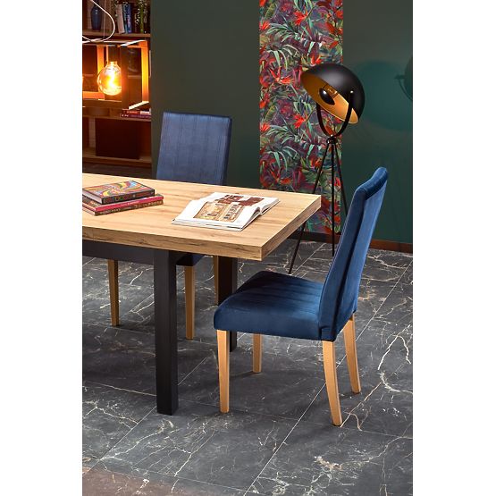 Extendable Table TIAGO 140-220/80 Top: Oak Craft, Legs: Black