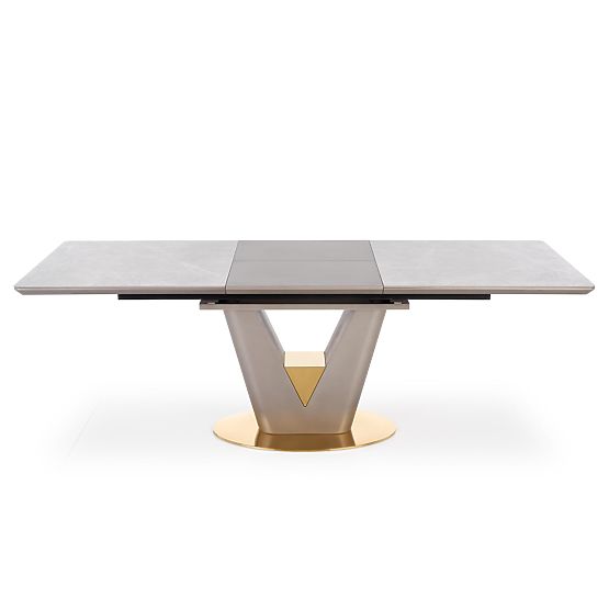 Extendable Table VALENTINO Light Gray/Gold