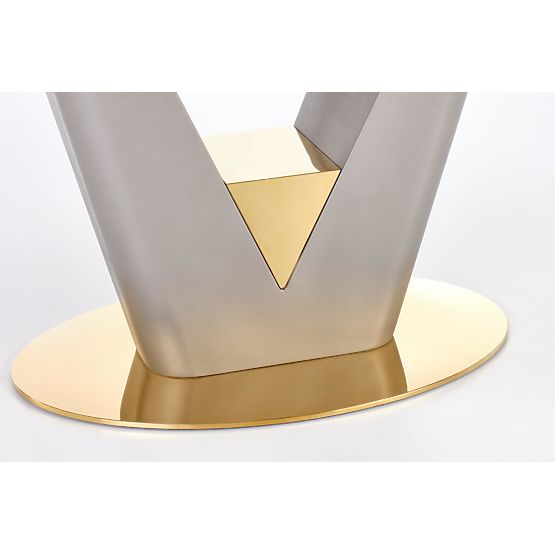 Extendable Table VALENTINO Light Gray/Gold