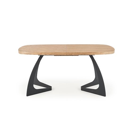 Extendable Table VELDON, Top - Natural Oak, Legs - Black (2p=1pc)