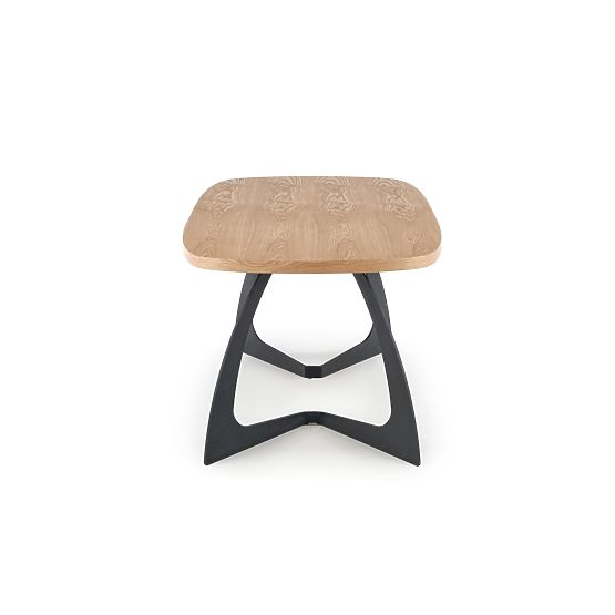 Extendable Table VELDON, Top - Natural Oak, Legs - Black (2p=1pc)