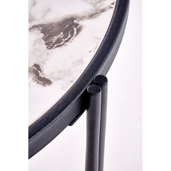 FATIMA set of 2 benches, white marble / black (1p=1pc)