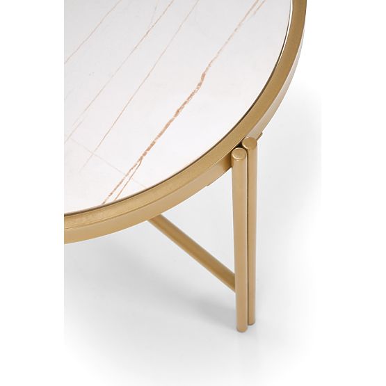 FATIMA set of 2 tables, white marble / gold (1p=1pc)