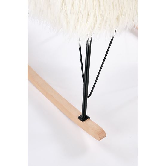 Faux fur rocking chair AUSTIN - cream