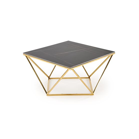 FELICIA coffee table frame - gold, top - black marble (2p=1pc)