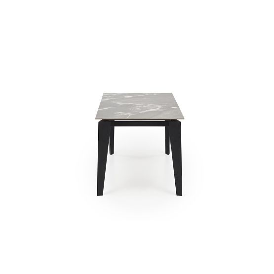 FELIX extendable table, top - gray marble, legs - black (2p=1pc)