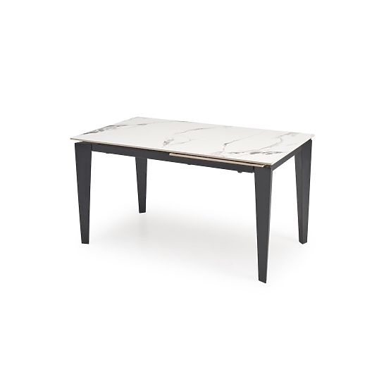 FELIX Extendable Table, Top - White Marble, Legs - Black (2p=1pc)