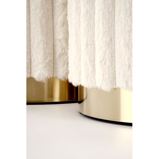 FIDO Set of 2 Poufs, Cream/Gold (1p=1set)