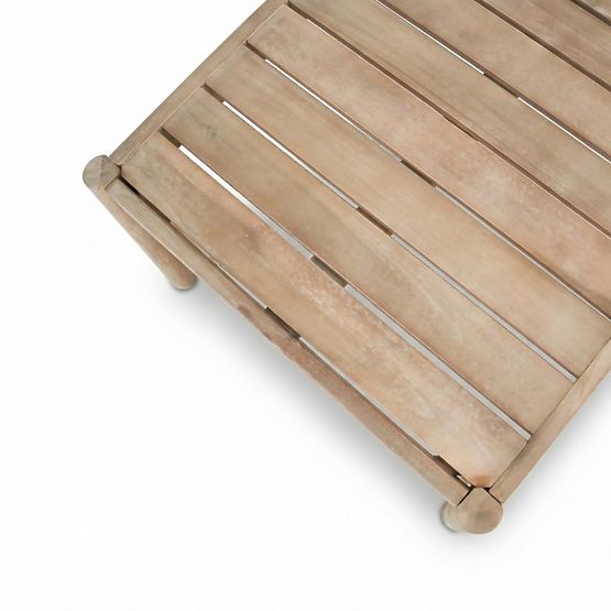 Fiorentino 2 Garden Furniture Set Teak Look, Weave, Light Acacia Wood FSC, Beige, Rounded