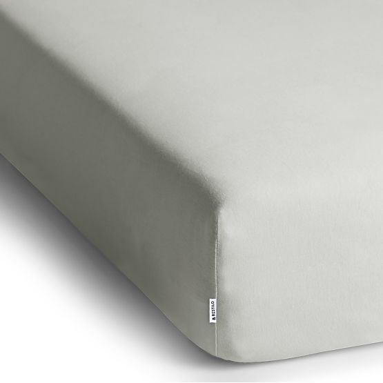 Fitted Sheet AMBER color white classic style material jersey 80-90x200 DecoKing