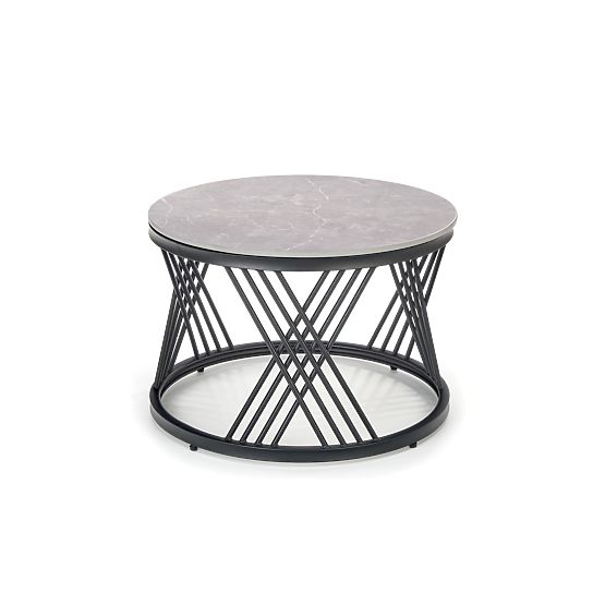 FLAMINGO Set of 2 Tables, Ash Marble/Black (2p=1pc)