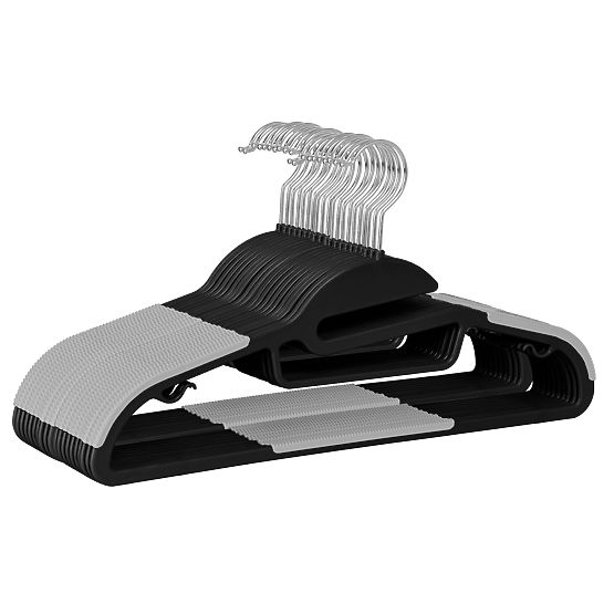 Flexi Hanger Set of 10 Pieces Black-Grey
