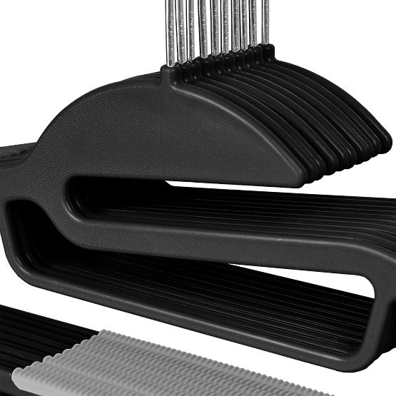 Flexi Hanger Set of 10 Pieces Black-Grey