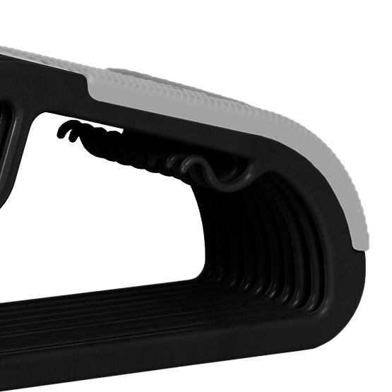 Flexi Hanger Set of 10 Pieces Black-Grey
