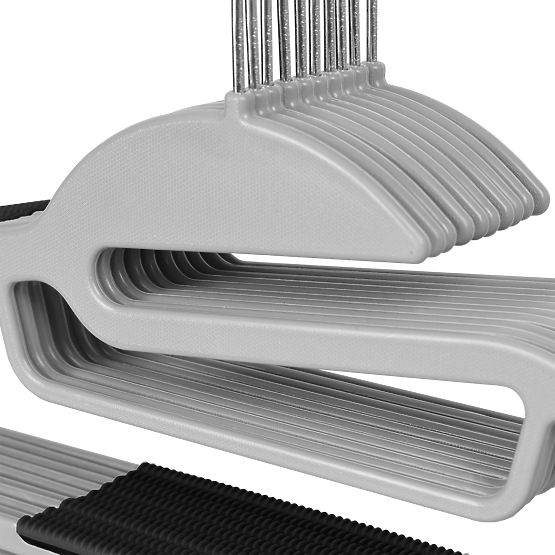 Flexi Hanger Set of 10 Pieces Grey-Black